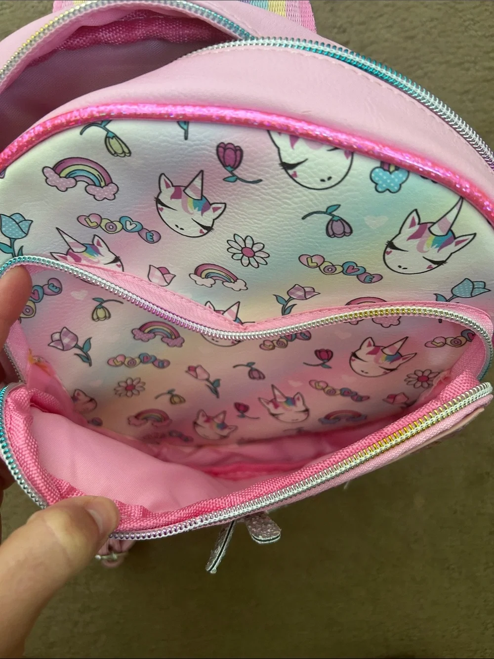 Pink Butterfly Kids Backpack - Sparkle Butterfly Design